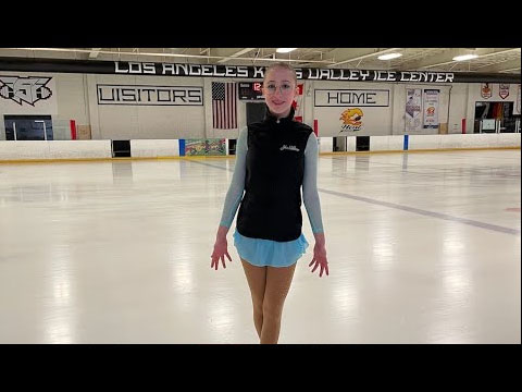 Marta Miller records figure skating performance for Virtual CHLA Fundraiser