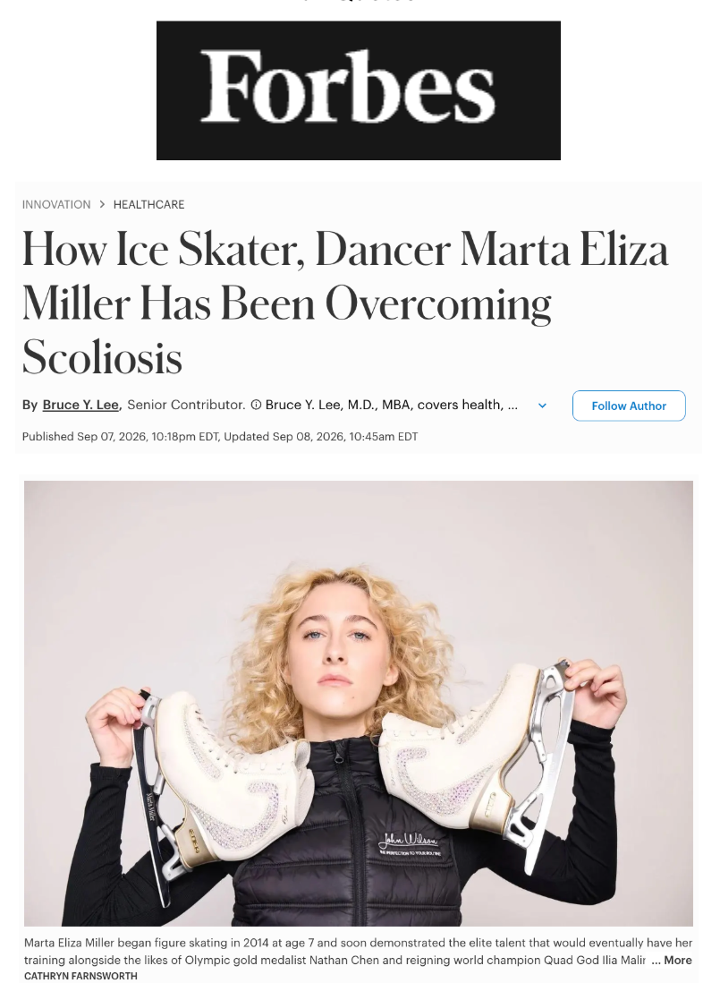 Ice Skater And Dancer Marta Eliza Miller Has Been Overcoming Scoliosis